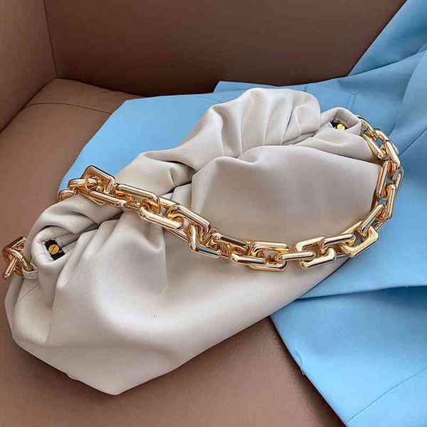

bags venetasss evening bbottegasss handbags chain leather thick big gold cloud bag