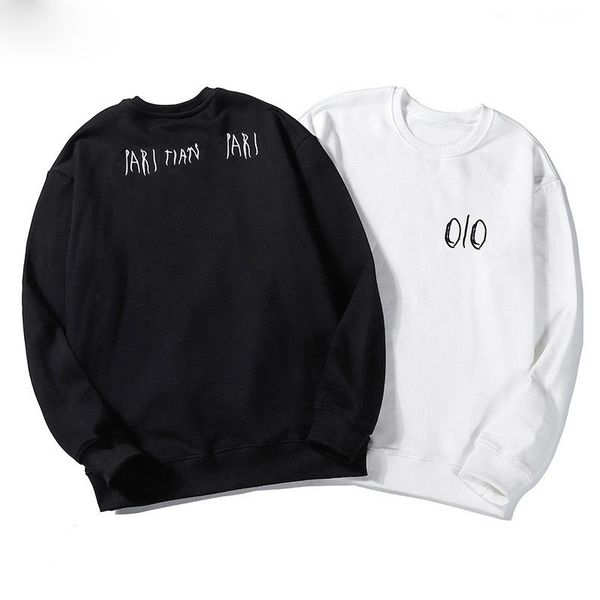 

men's hoodies & sweatshirts designer mens womens pink hoodie skull ink print hooded zipper sweatshirt fashion tide loose jackets high s, Black