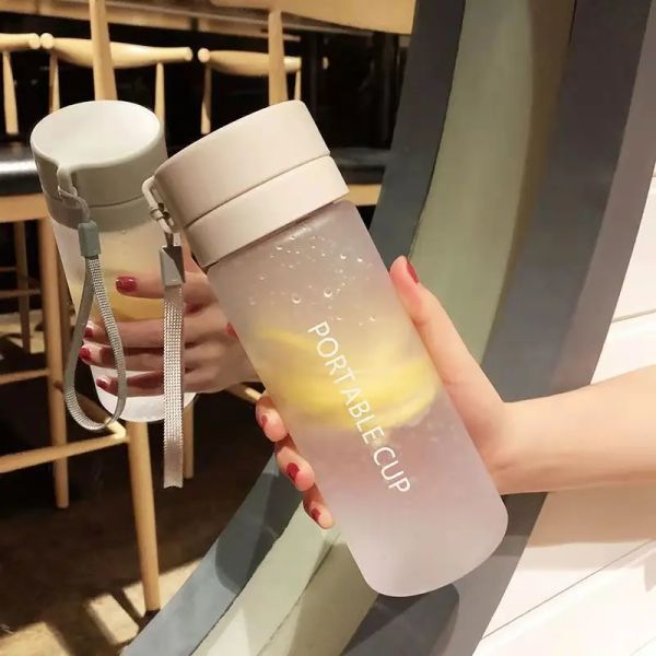 

large-capacity anti-fall water bottle simple creative cup portable plastic cup