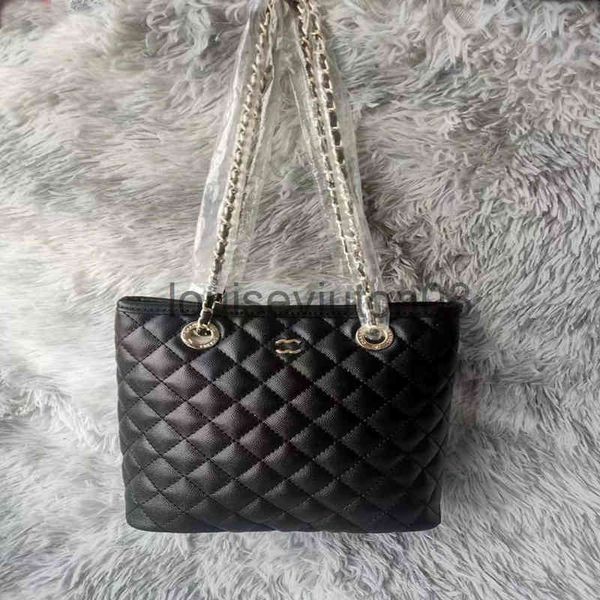 

designer channel bag leather messenger tote handbag man woman new chain large capacity fashion luxurious caviar shoulder bucket bag l9in h8.