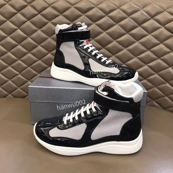 

luxury designer shoes boots casual shoe leather sneakers rubber foam sole size38-44, Black