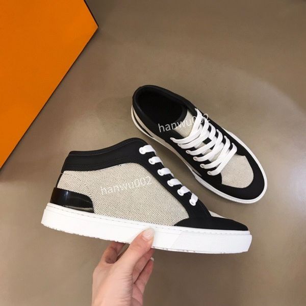 

2022 new men's lace-up boots casual sneakers classic woven cowhide stitching flat shoes size38-44 rd220710, Black