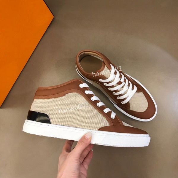 

2022 new men's lace-up boots casual sneakers classic woven cowhide stitching flat shoes size38-44, Black