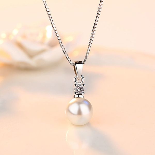 

women pendant necklace clavicle chain choker party jewelry gift, Silver
