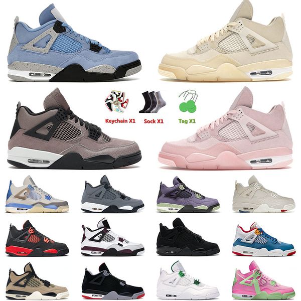 

2022 mens basketball shoes 4 4s iv university blue offs white taupe haze cool grey j4 jumpman men women tennis sports shoe eur 36-50