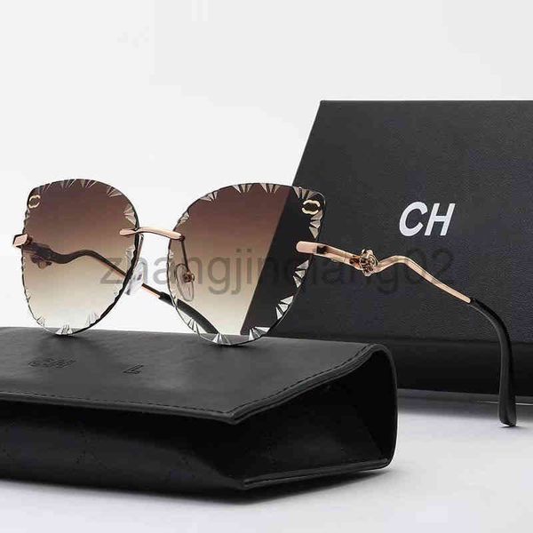 

designer channel sunglass eyewear cycle luxurious casual fashion woman mens new personality trend frameless vintage baseball sport summer su, White;black