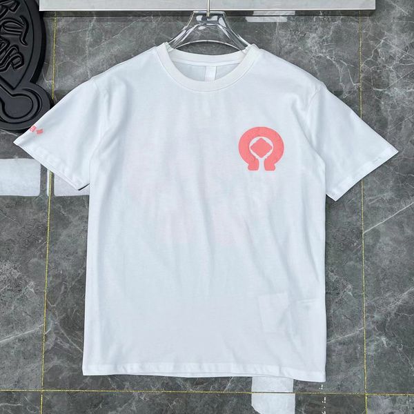 

designer mens luxury t shirts fashion brand ch men tees horseshoe cross tshirts summer classic man hip hop sweater sanskrit letter t-shirt, White;black