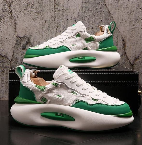 

designer breathable casual skateboard shoes spring autumn daily walking sneaker classic wear resitant men wedding dress business leisure wal, Black