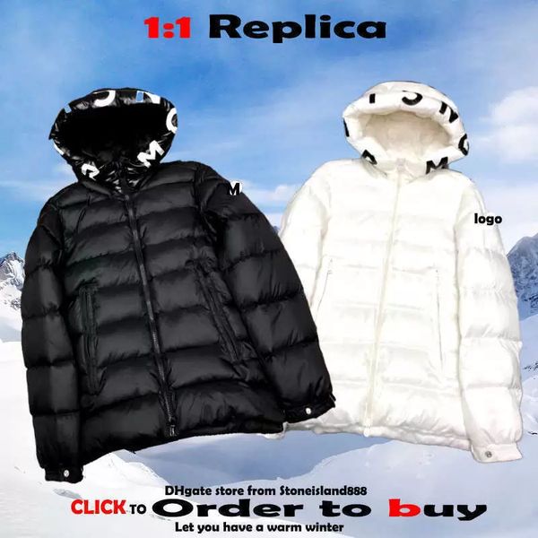 

desinger maya down jackets for lovers with the same white duck thickened autumn and winter warm parkas je, Black