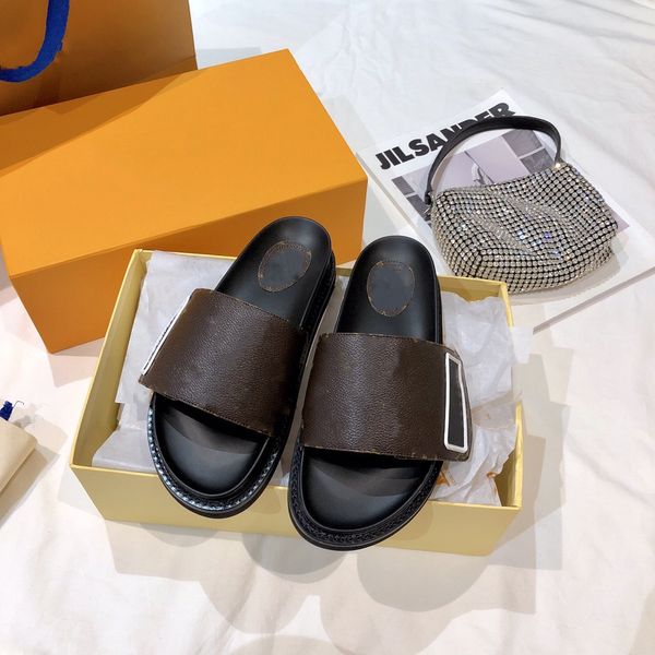 

men women sandals 2023 slippers luxury slides mens designer slipper, Black
