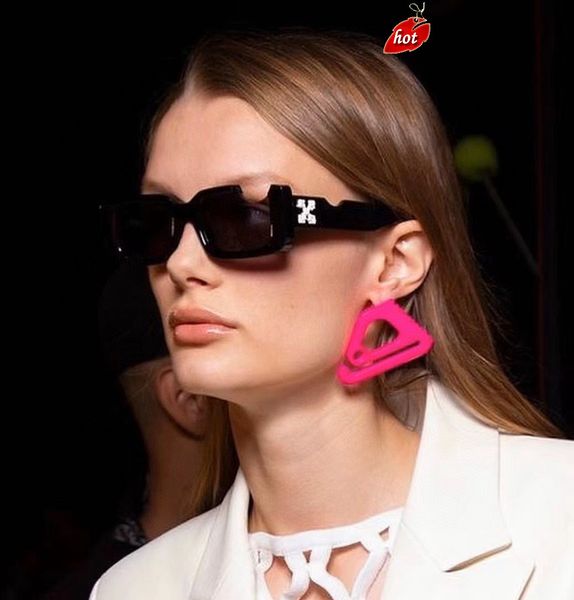 

hip-hop square sunglasses women men off notch hole design white sun glasses blue ladies vintage shados eyewear uv protection wzk3m6an, White;black