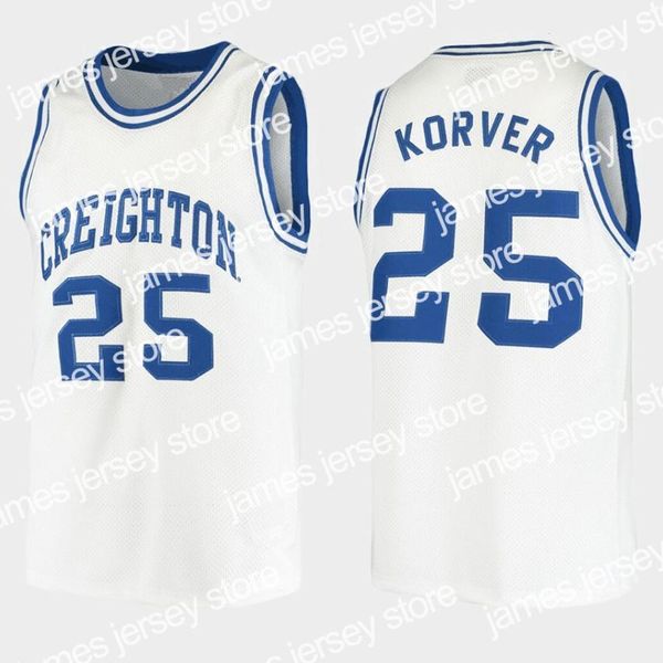

basketball jerseys creighton bluejays college kyle korver #25 white retro basketball jersey men's stitched custom number name jerseys, Black;red