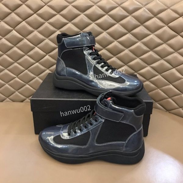 

2022 luxury designer shoes boots casual shoe leather sneakers rubber foam sole, Black