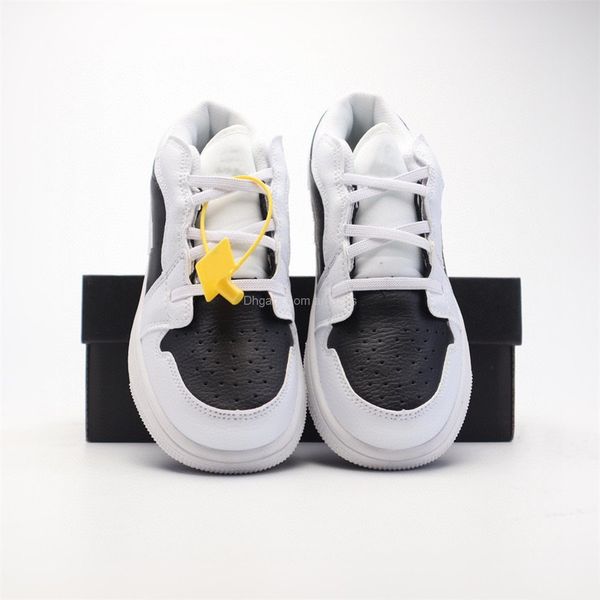 

2022 kids 1 low alt panda basketball shoes white black girls boys children sneakers us size 7.5c-3y eur size 24-35