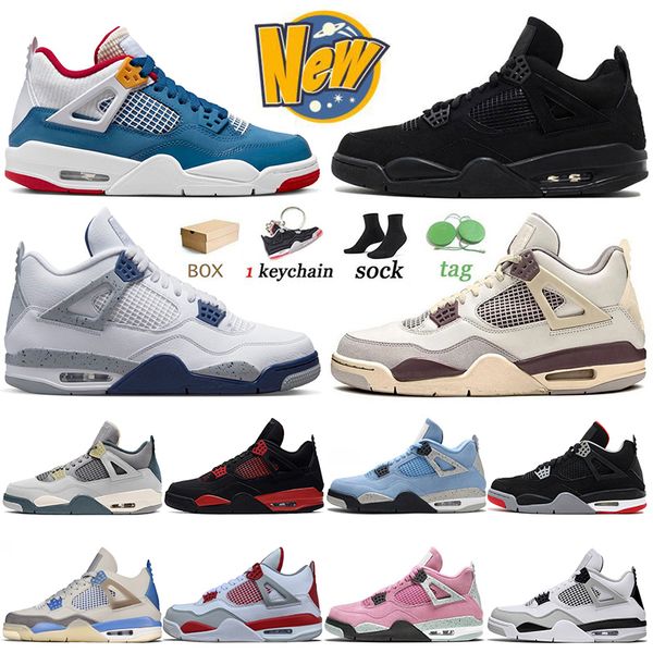 

2022 with box 4 mens jumpman basketball shoes us 13 military black cat 4s red thunder j4 women trainers messy room men sneakers sports