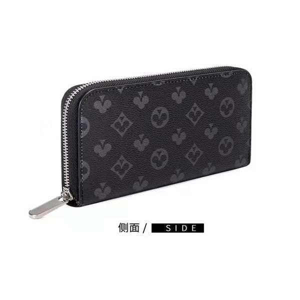 

single zipper wallet the most stylish way to carry around money cards and coins men leather purse card holder long business women 237f, Red;black