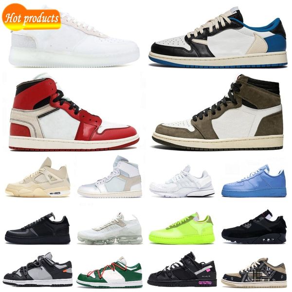 

2023 sandals men womens casual shoes designer sneakers 1s white jumpman university blue sail sb dunksb 49 of 50 fragment mocha cactus jack, Black