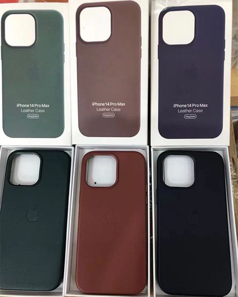 

original magsafe function pu leather cell phone cases cover for iphone 12 13 14 pro max 11 xr 6 8 plus
