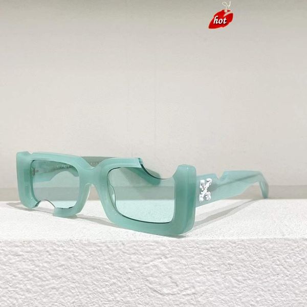 

hip-hop square sunglasses women men off notch hole design white sun glasses blue ladies vintage shados eyewear uv protection xckzomjk, White;black