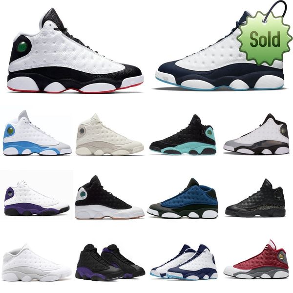 

summer sandals 2022 new men women basketball shoes 13 13s jumpman obsidian red flint aurora green houndstooth mens outdoor sports shoes 40-4, Black