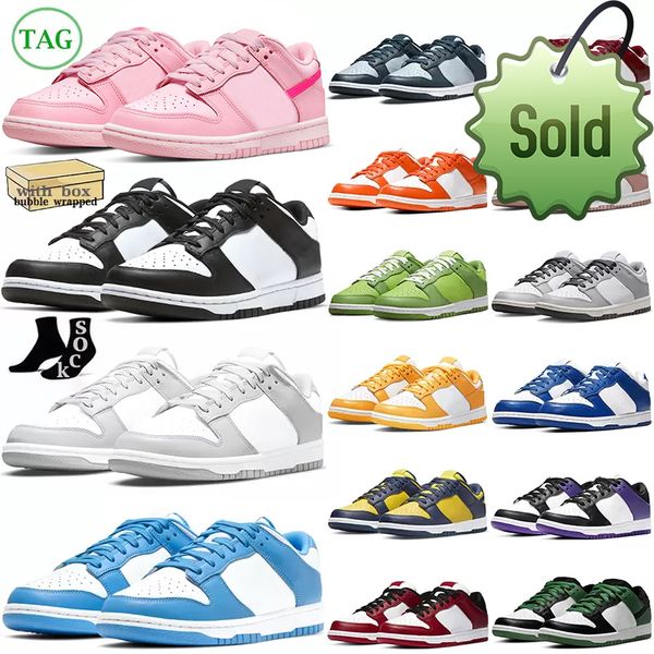 

summer sandals with box panda pink sb dunks casual shoes men women white black unc grey fog team green syracuse sail mens trainers dunked wo