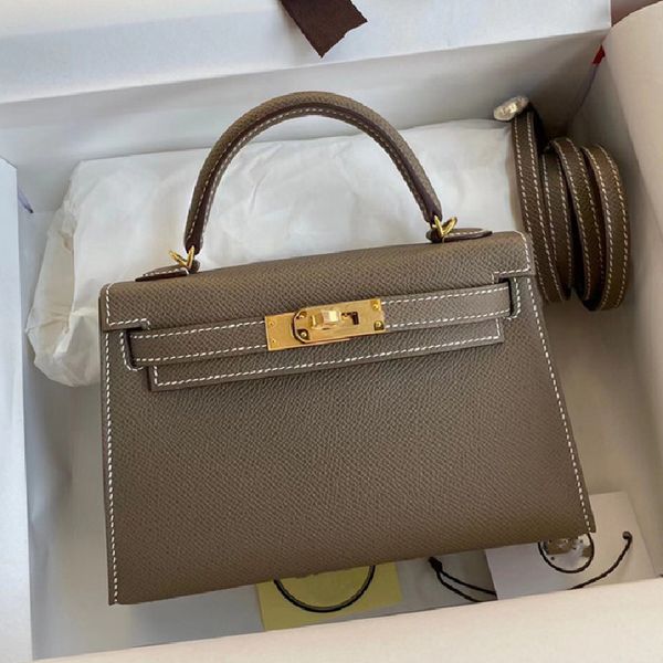 

9a bag handmade beeswax line designer luxury lady crossbody handbag original imitation classic epsom leather 19cm mini fashion shoulder gift