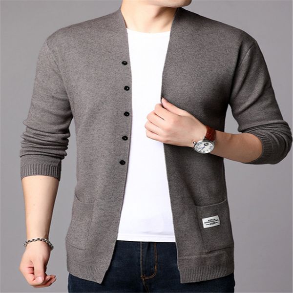 

men's jackets autumn winter men's long sleeved slim fashion casual jacket casaco masculino sweater clothes kardigan erkek giyim wo, Black;brown