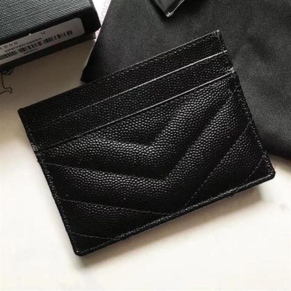 

paris women card holder brand coin purse caviar mini wallet black small leather bags220p, Brown;gray