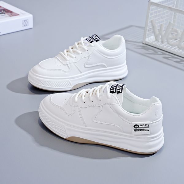 

casual white student board shoes good size 35-40, Black
