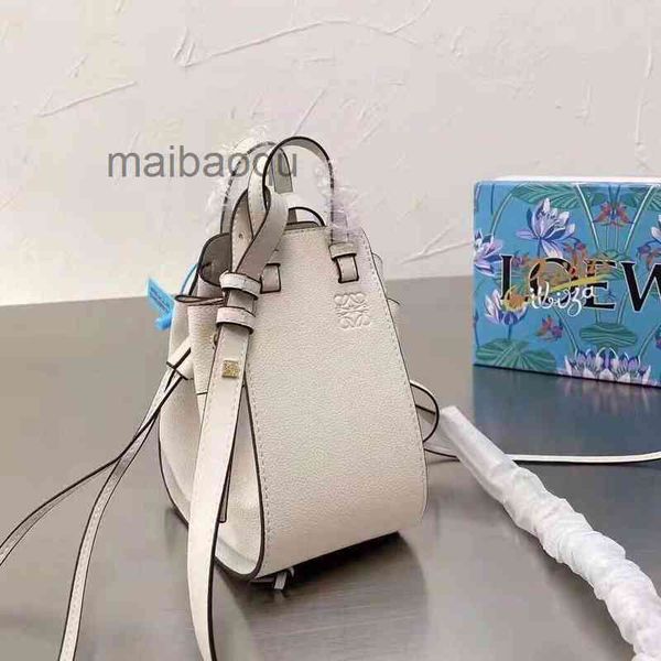 

designer loews shoulder bag bags women handbag 2023 hammock lychee pattern two-layer cowhide single messenger m7zo