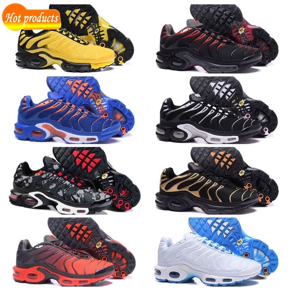 

2023 sandals classic tn ultra casual shoes mens airs tns plus triple black white sport red yellow neon chaussures requin basketball breathab