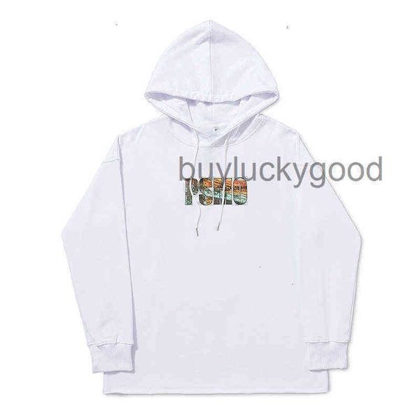 

designer clothes brand hoodie big v hip hop stylist autumn winter hoodies city landscape print men's and women's fashion long slee, Black