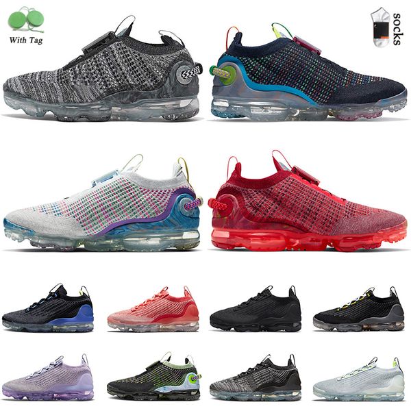 

vp 2021 fly knit designer running shoes mesh vapoumxs grey liquid lime triple black obsidian racer blue pure platinum men women fk knits sne