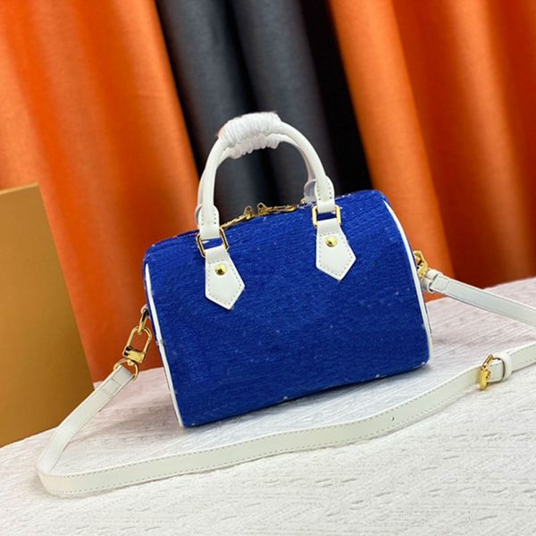 

speedy pillow handbags bag women shoulder crossbody bags wool leather white letters gold hardware fashion springs backpack jacquard flannel