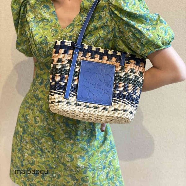 

handbag loews designer shoulder bag bags 2022 women spring straw woven color fresh tote