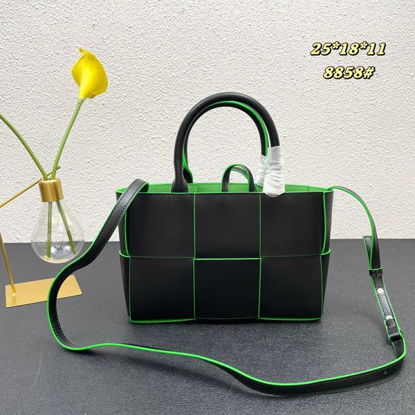 

aa genuine leather arco bags tote large capacity luxury women handbags orthogonal weave bag zipped pocket quality