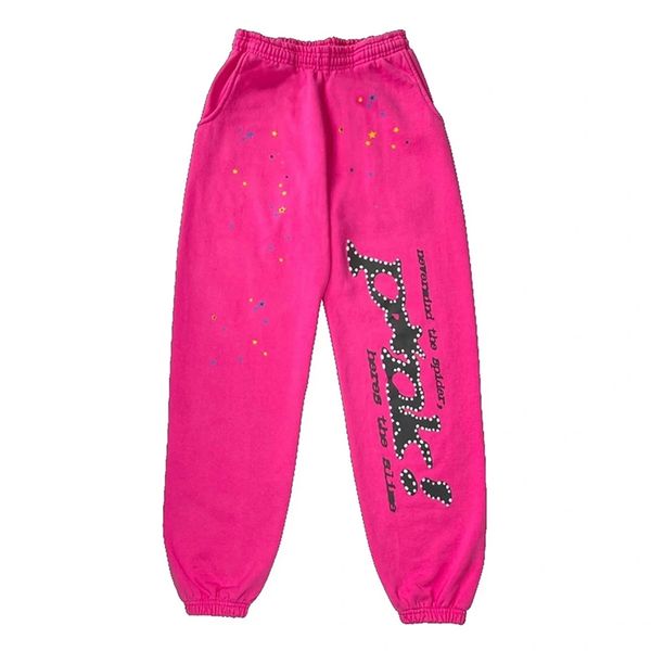 

men's pants red pattern sweatpants men women 1 pants joggers foam printing drawstring trousers, Black