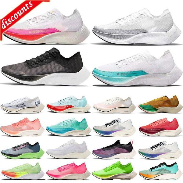 

running sandals fashion shoes vaporfly knit% zoomx platform marathon pegasus ekiden bright mango crimson volt blue ribbon mens womens athlet, Black