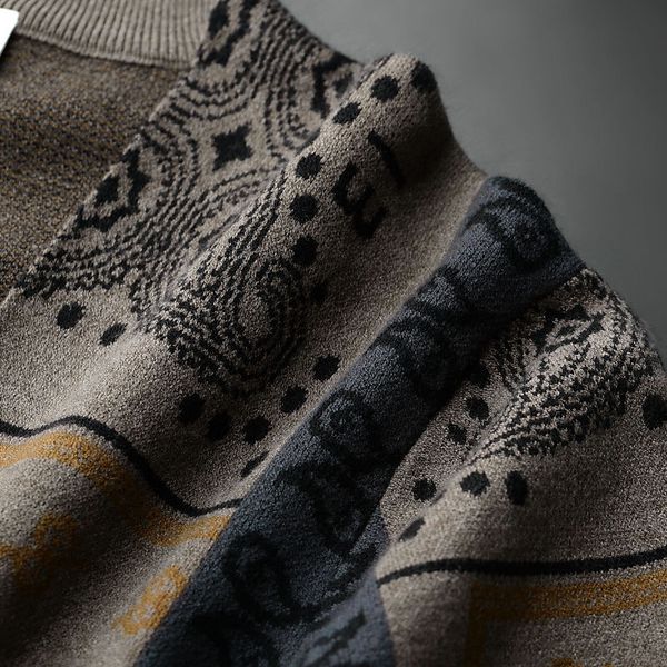 

men's jackets fashion cashew blossom cardigan sweater men's sweater korean jacket casual warm in spring and autumn lll220826, Black;brown