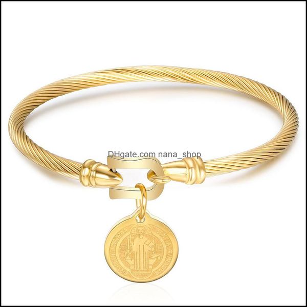 

link chain gold color stainless steel heart bracelet bangle fashion charms bracelets for women drop delivery 2021 jewelry nanashop dhdd8, Black