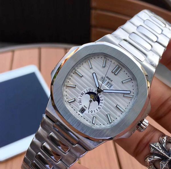 

new watch automatic movement stainless steel luminous men's watch, Slivery;brown