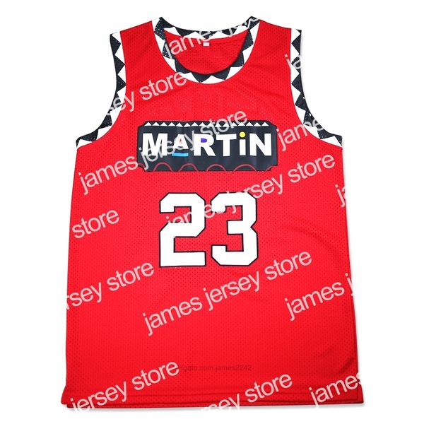 

college basketball wears mens tv show martin payne #23 basketball jersey all stitched red jerseys shirts size s-3xl quality, Black