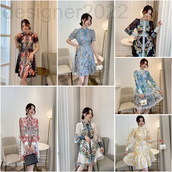 

casual dresses designer loss temperament chiffon sleeve splicing contrast organza sequin embroidery edge round neck slim dress zk2w, Black;gray