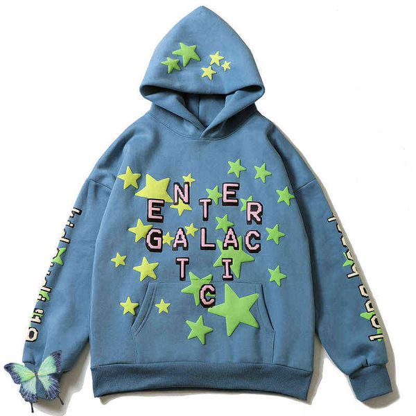 

men's hoodies sweatshirts cpfm star foam print hooded fleece hoodie sweatshirt t220825, Black