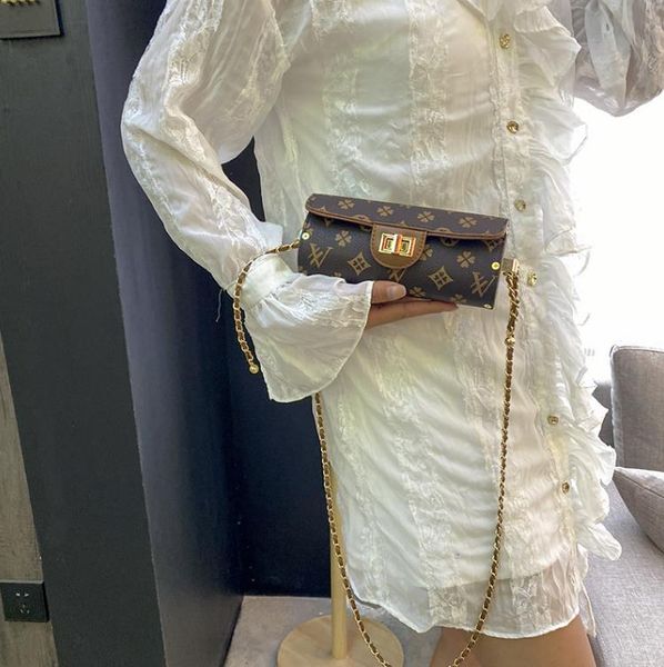 

chain cylinder bag women's retro rhombus print trendy casual handbag