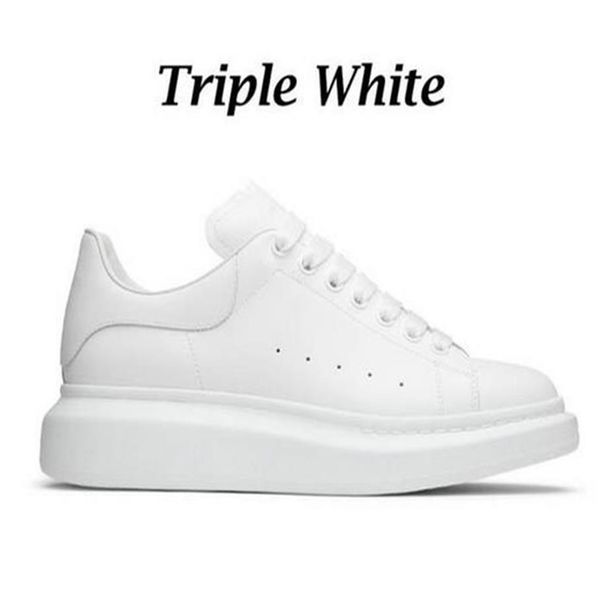 

casual shoes genuine leather mens women trendy trainer white leather platform luxurys designers shoes flat chaussures322d, Black