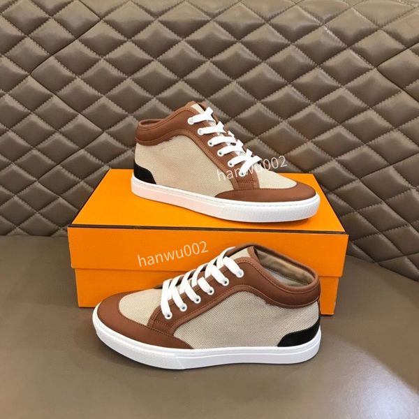 

new men's lace-up boots casual sneakers classic woven cowhide stitching flat shoes, Black