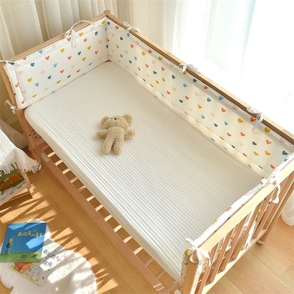

bed rails 28x200cm cartoon baby crib bumper cotton crib around cushion cot protector born room bedding decor breathable cot bumpers 220826