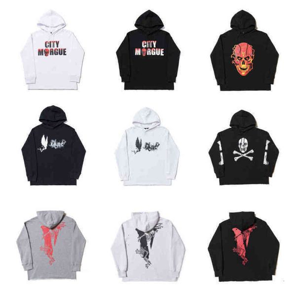 

vlones hoodie correct version of chaopai china longda v broken hem high street men's and women's hoodief99i, Black