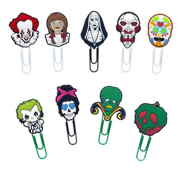 

shoe parts accessories bookmark cute mini paper clip cartoon color student prize gift pvc 18xei, White;pink